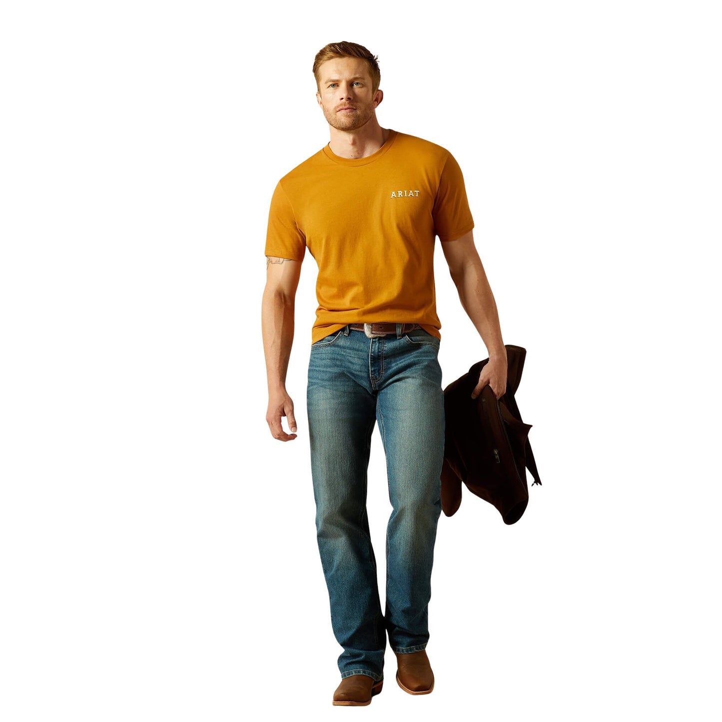 Ariat Men's Scorpion Seal T-Shirt  S/S Tee - Bone Brown