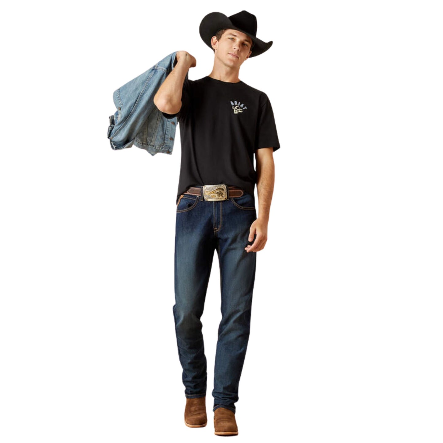 Ariat Men's Stitched Skull S/S Tee - Black