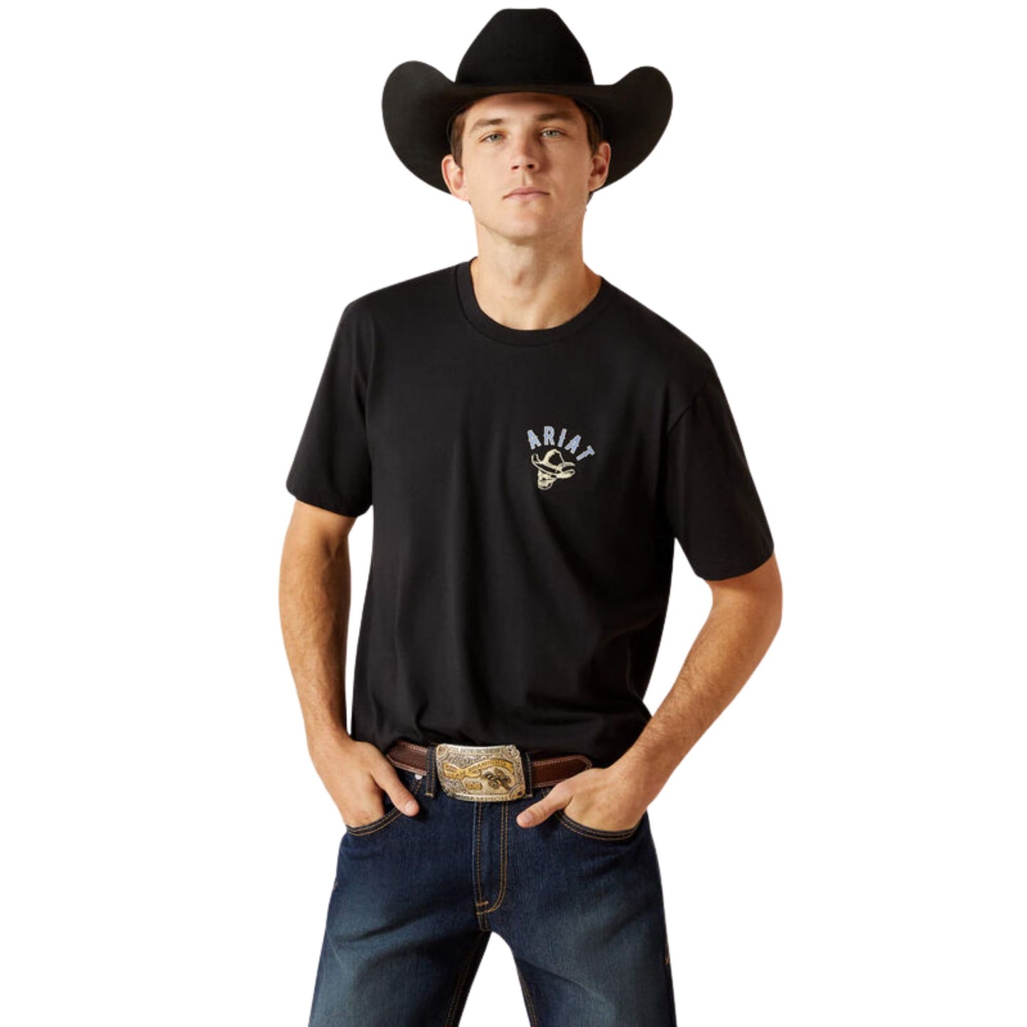 Ariat Men's Stitched Skull S/S Tee - Black