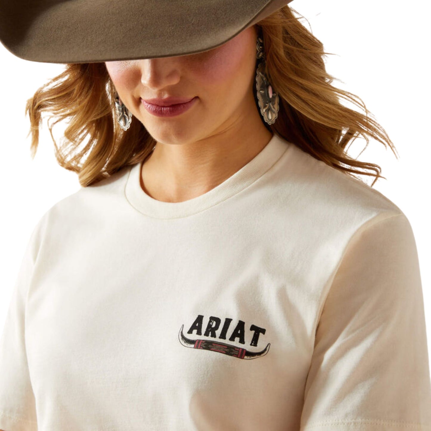 Ariat Women's Bull Horns S/S Tee - Natural