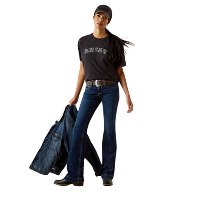 Ariat Women's Boot Stitch Logo S/S Tee -Vintage Black