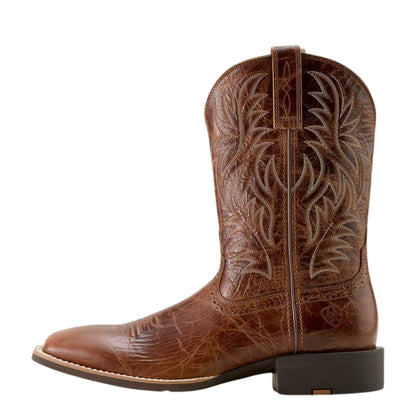 Ariat Men's Sport Wide Square Toe Boots - Dark Tan