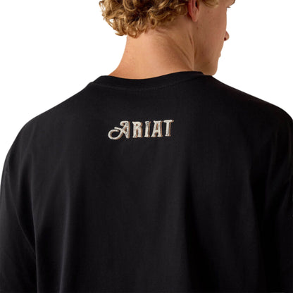 Ariat Mens Wild Life Boxy S/S Tee - Washed Black