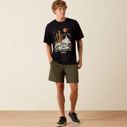 Ariat Mens Wild Life Boxy S/S Tee - Washed Black