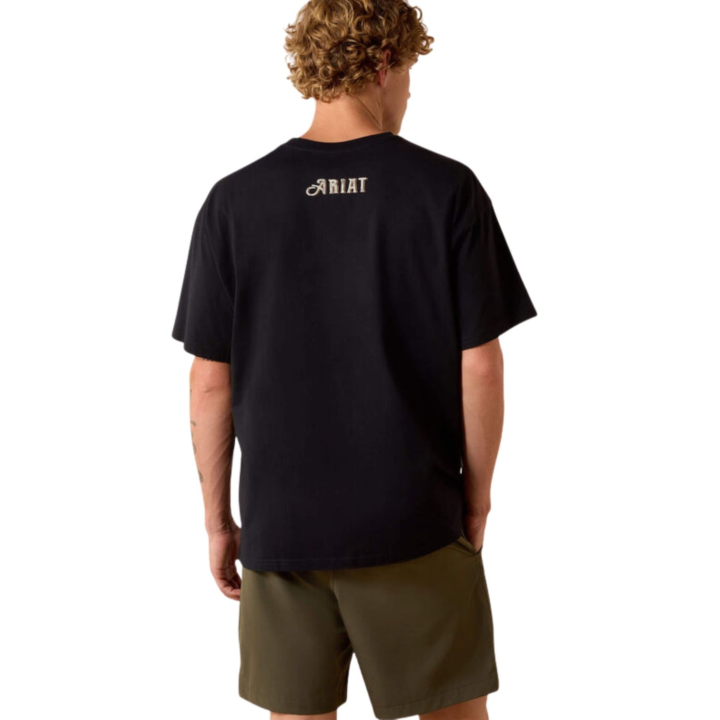 Ariat Mens Wild Life Boxy S/S Tee - Washed Black