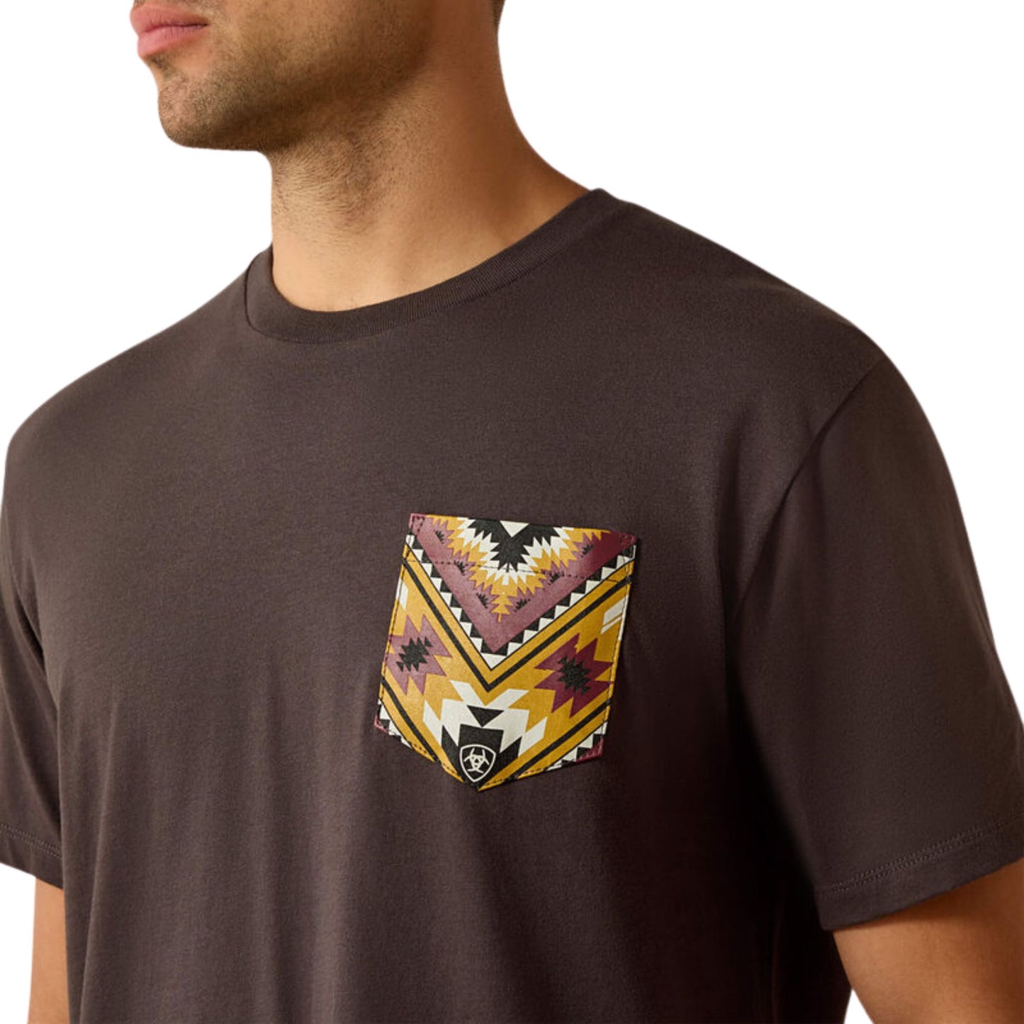 Ariat Mens Southwest Longest Horn S/S Tee - Vintage Black
