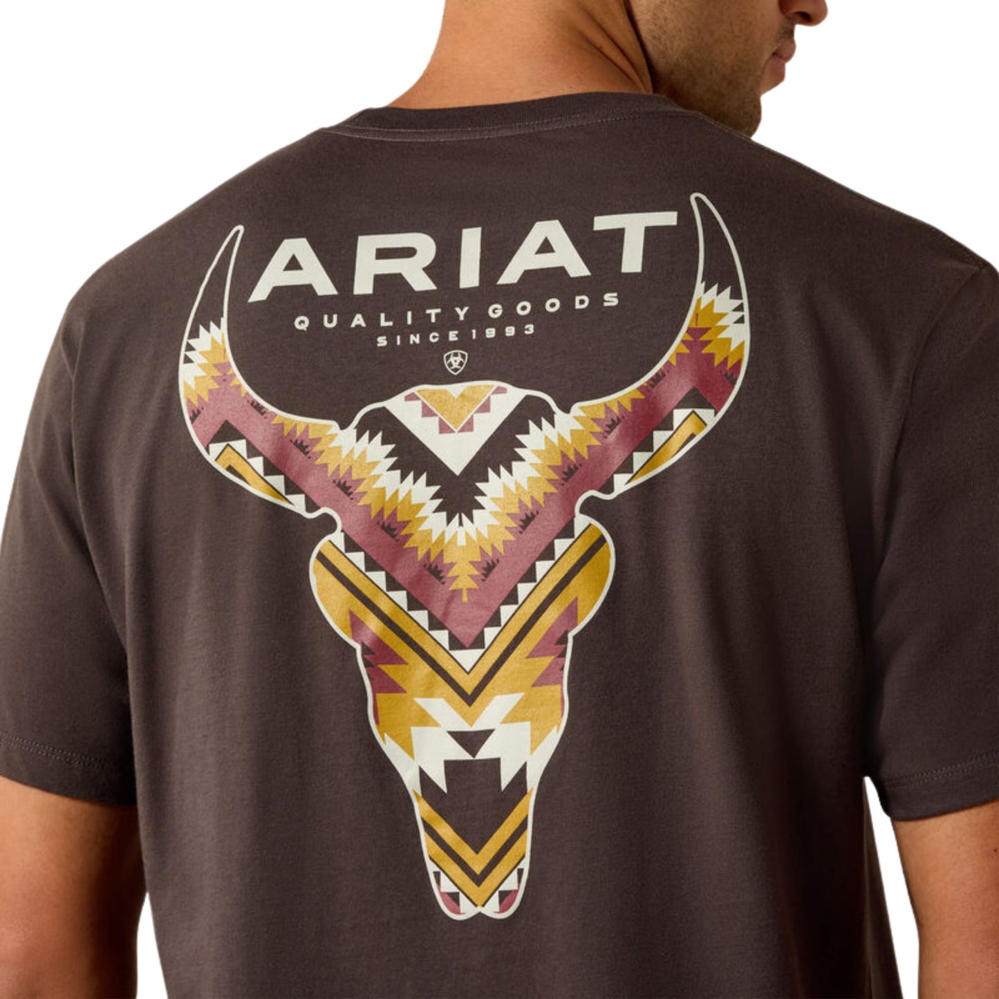 Ariat Mens Southwest Longest Horn S/S Tee - Vintage Black