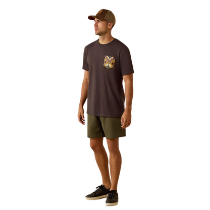 Ariat Mens Southwest Longest Horn S/S Tee - Vintage Black