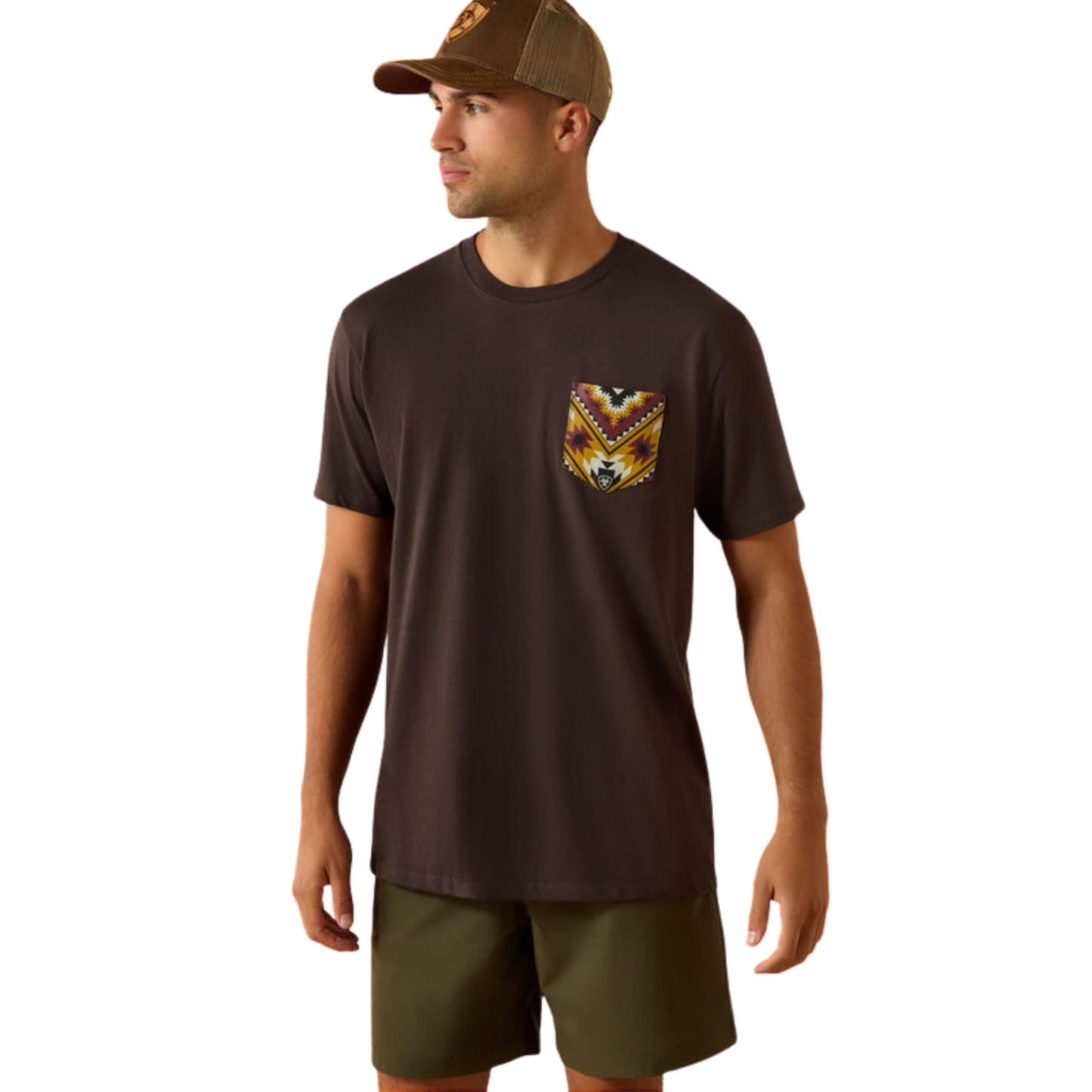 Ariat Mens Southwest Longest Horn S/S Tee - Vintage Black