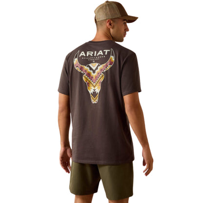 Ariat Mens Southwest Longest Horn S/S Tee - Vintage Black