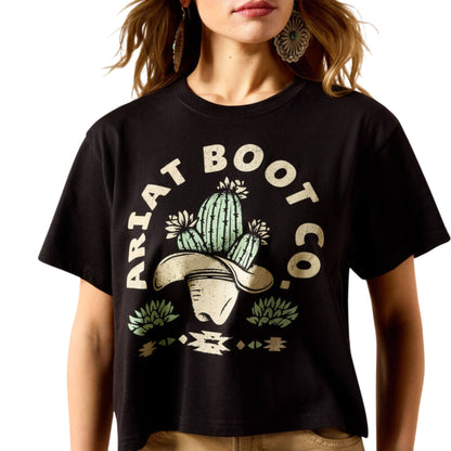 Ariat Womens Cacti Cowboy Hat S/S Tee - Black