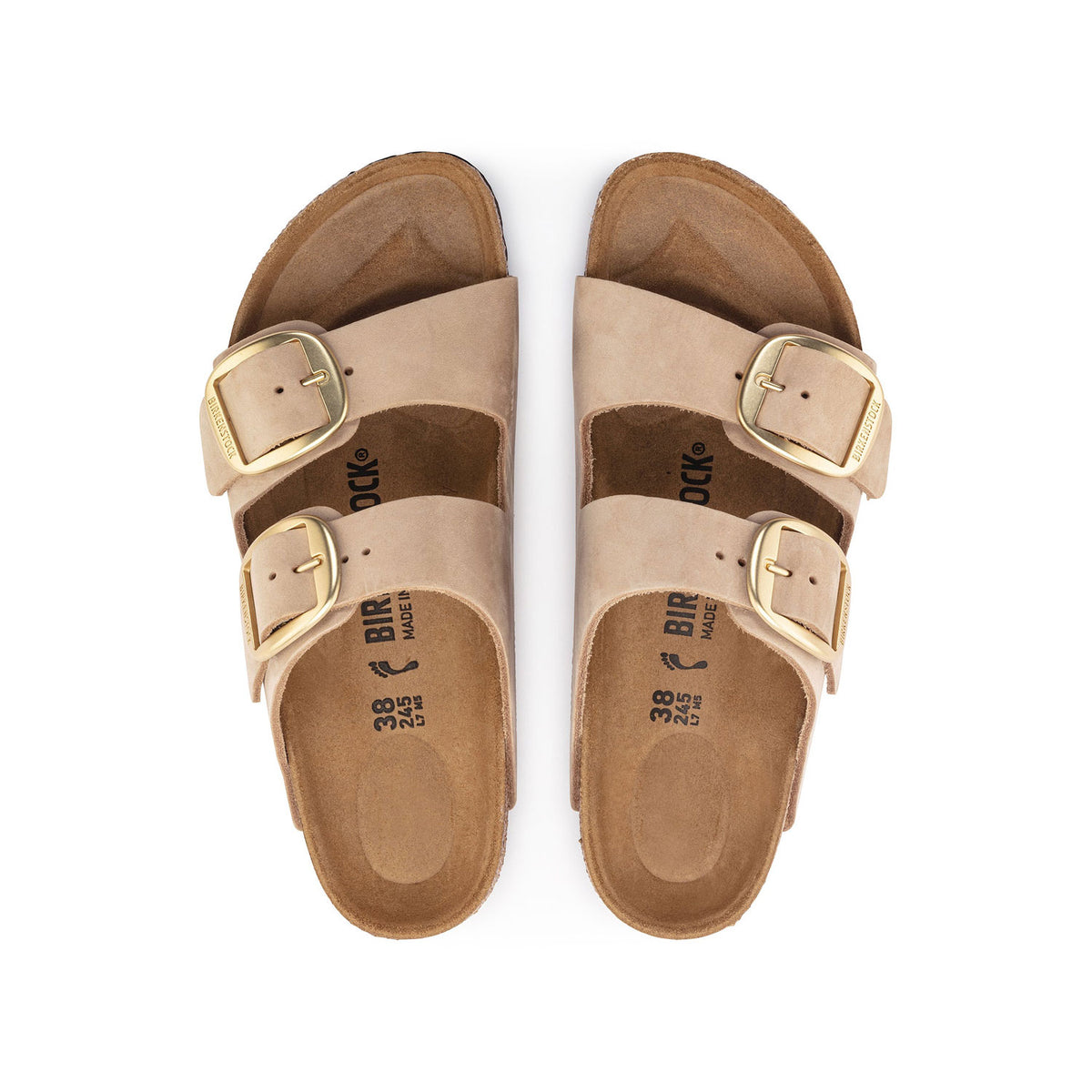 *Limited Stock* Birkenstock Arizona Big Buckle Nubuck Leather - Sandcastle