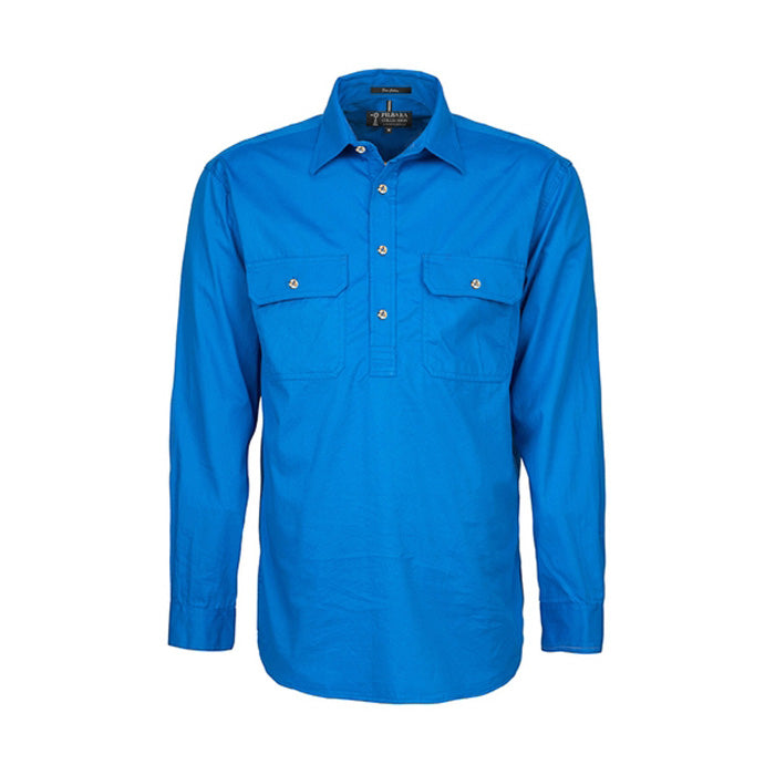 Pilbara Men's Shirt Closed Front L/S Shirts - Light Colours