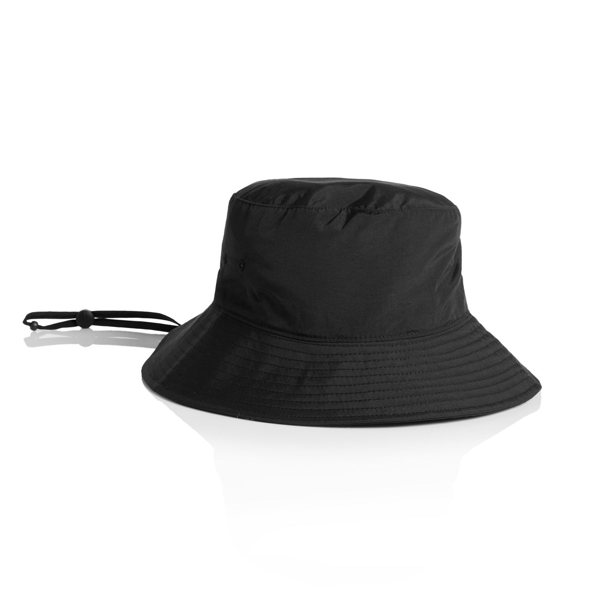 AS Colour Nylon Wide Brim Bucket Hat - Black