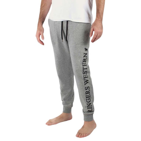 Ringers Western Texas Mens Trackpant -  Grey Marle / Black
