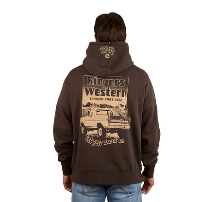 Ringers Western Get Your Truck On Mens Pullover - Charcoal