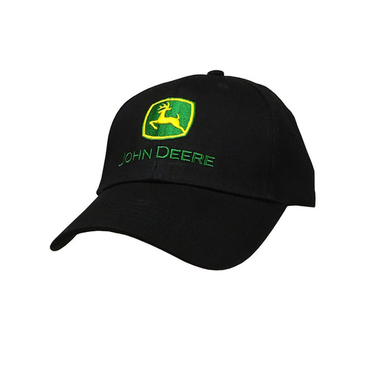 John Deere Logo Nothing Runs Like a Deere Cap - Black