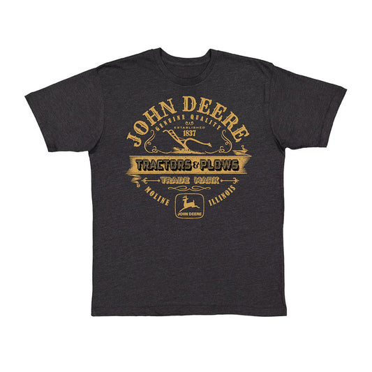 John Deere Tractors & Plows Graphic Tee - Black