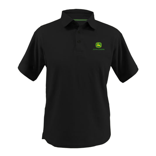 John Deere Men's Polo Shirt - Black