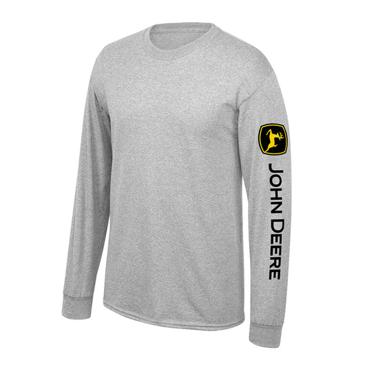 John Deere Long Sleeve Tee - Oxford Grey