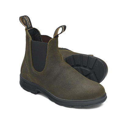 Blundstone Unisex 1615 Chelsea Boots - Dark Olive Suede