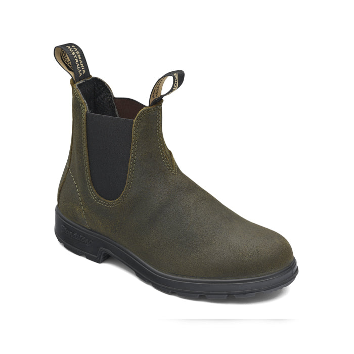 Blundstone Unisex 1615 Chelsea Boots - Dark Olive Suede