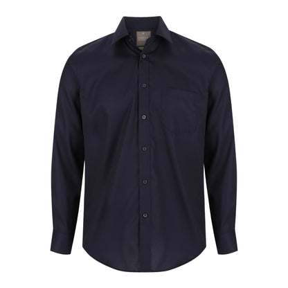 Gloweave Pure Cotton Non-Iron L/S Shirt - Navy