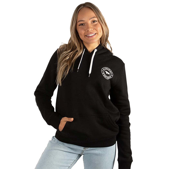 Ringers Western Signature Bull Women's Pullover Hoodie - Black/White ...