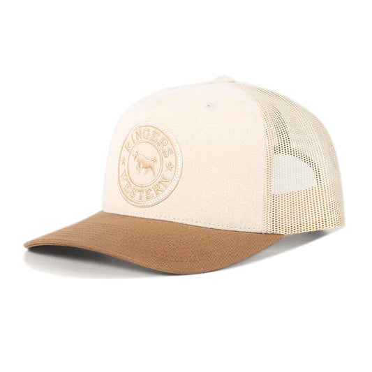 Ringers Western Signature Bull Trucker Cap - Beige/Clay