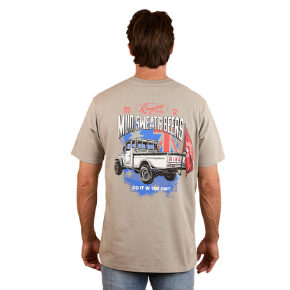 Ringers Western Men's Mud Sweat Beers Loose Fit T-Shirt - Cement