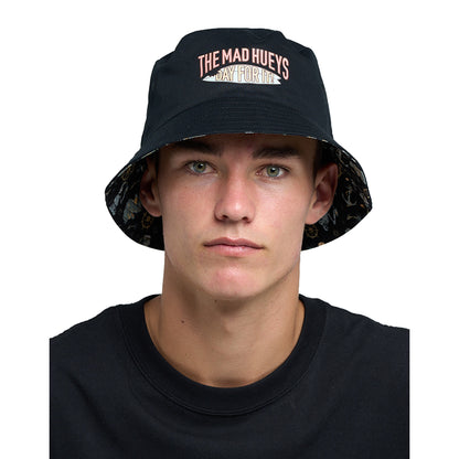 The Mad Hueys Day For It Froggies Reversible Bucket Hat - Vintage Black
