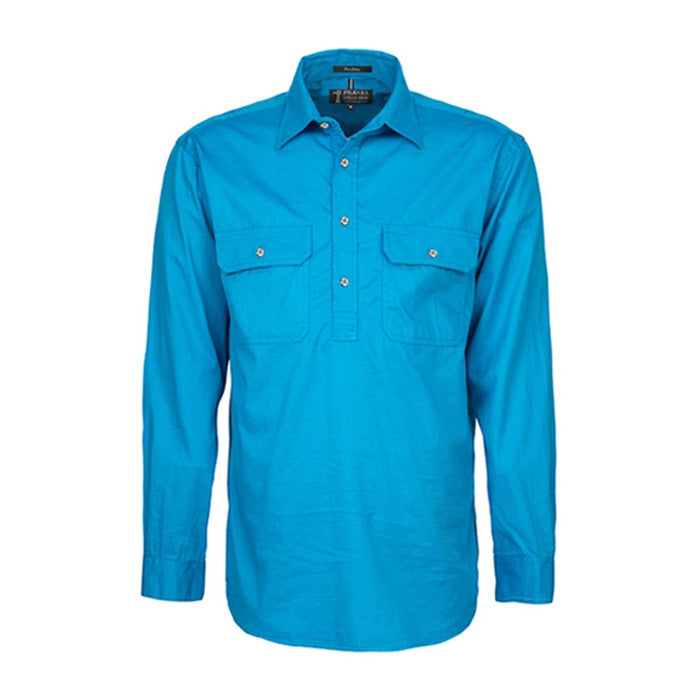 Pilbara Men's Shirt Closed Front L/S Shirts - Light Colours