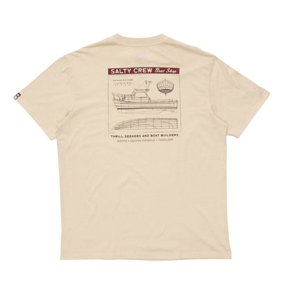 Salty Crew Boat Shop Vintage S/S Tee - Sand