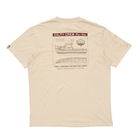 Salty Crew Boat Shop Vintage S/S Tee - Sand