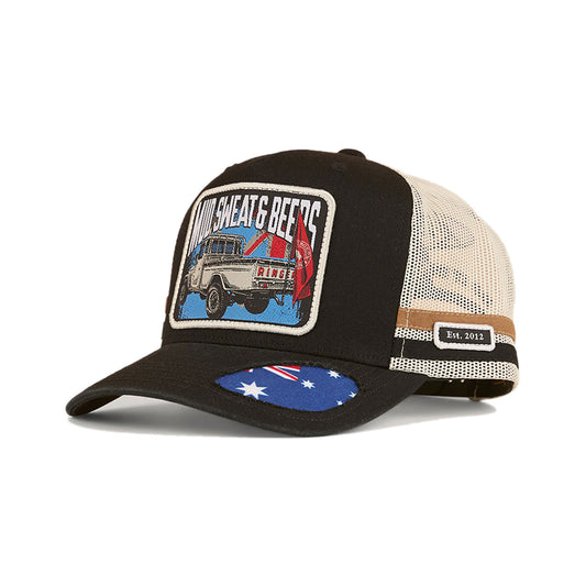 Ringers Western Mud Sweat Beers Deep Fit Trucker Cap - Black