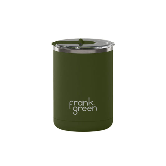 Frank Green 12oz Ceramic Coffee Cup with Hinged Lid - Khaki