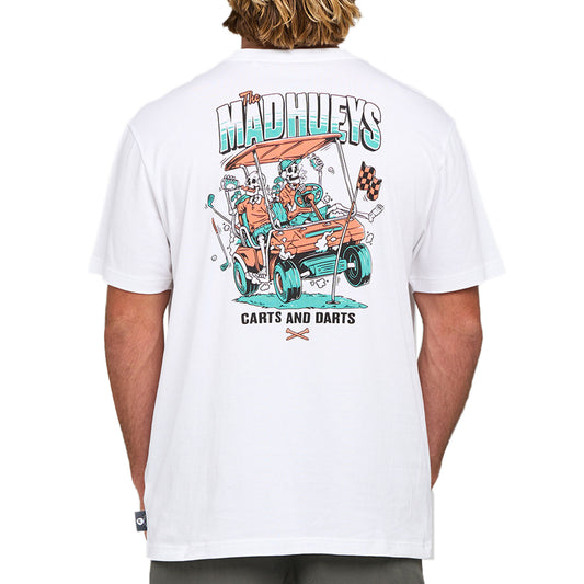 The Mad Hueys Carts and Darts S/S Tee - White