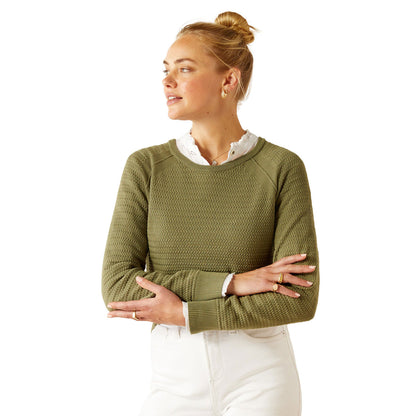 Ariat Women's Cambeck Sweater - Oil Green