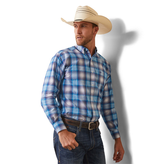 Ariat Men's Pro Series Lukas Classic Fit Shirt - Light Blue