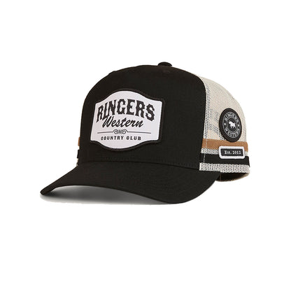 Ringers Western Country Club Deep Fit Trucker Cap - Black