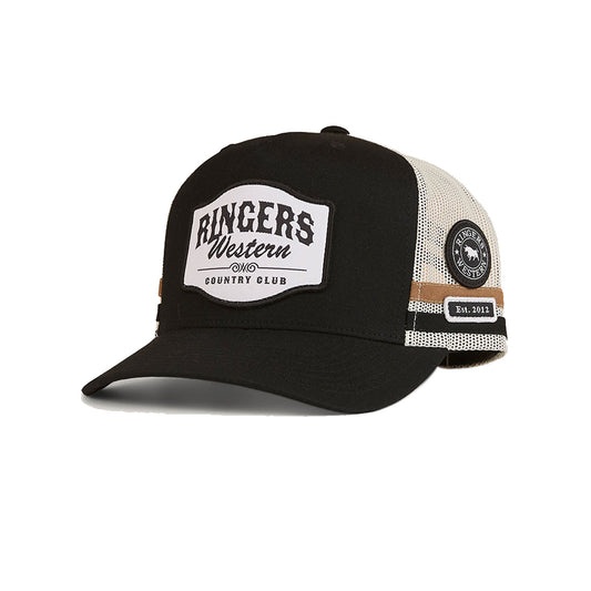 Ringers Western Country Club Deep Fit Trucker Cap - Black
