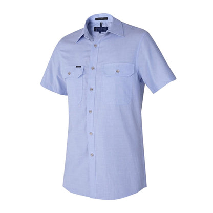 Pilbara Men's Chambray S/S Shirt - Chambray Blue