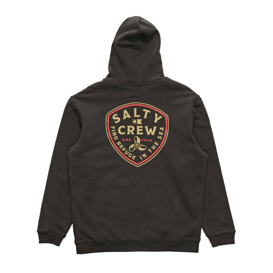 Salty Crew Rotor Fleece Lined Zip Thru Hood - Vintage Black