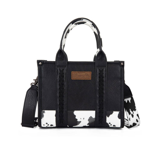 Wrangler Cow Print Crossbody Bag - Black