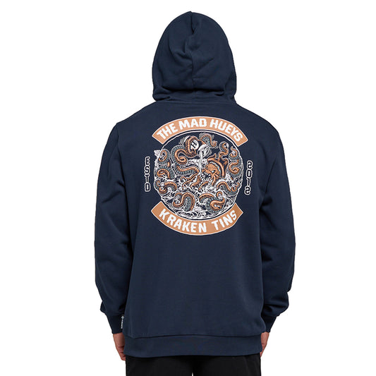 The Mad Hueys Tins Kraken Hooded Pullover - Navy