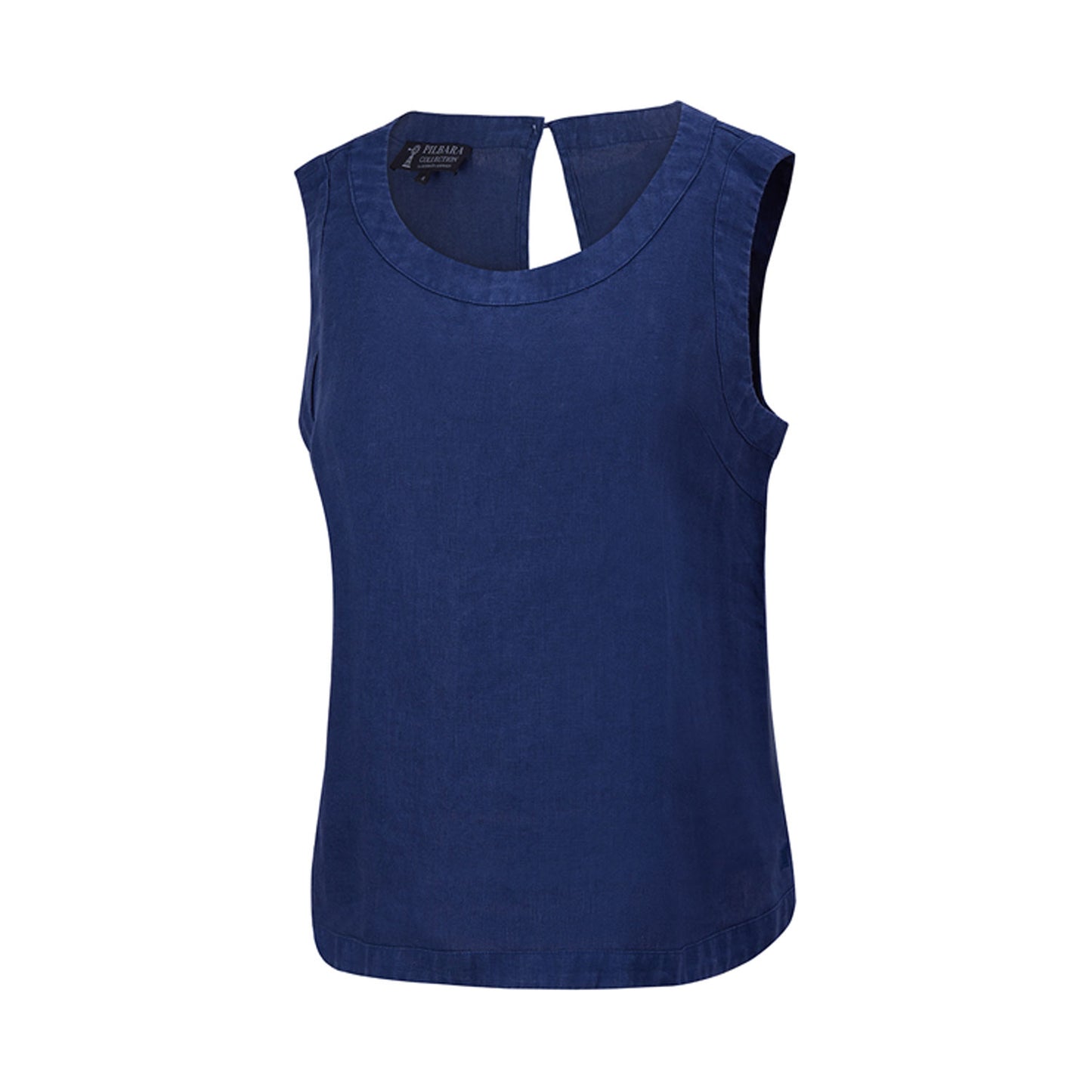 Pilbara Women's Gabriella Linen Singlet - Navy