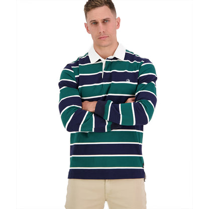 Swanndri Men's Whitson L/S Rugby Jersey - Navy/Blue