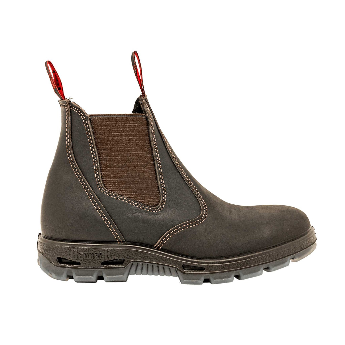 Redback Elastic Sided Leather Boot - Claret