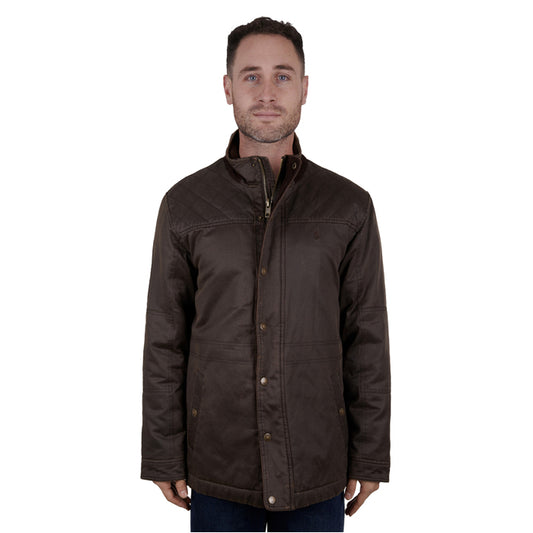 Thomas Cook Men's Keiran Faux Oilskin Jacket - Rustic Mulch