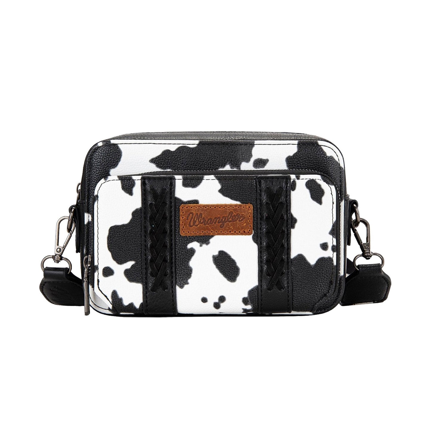 Wrangler Cow Print Small Crossbody Bag - Black